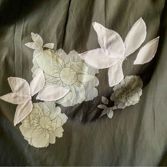 Gap Gray Appliqué Floral Strapless Dress, Womens size 8 - Picture 10 of 12